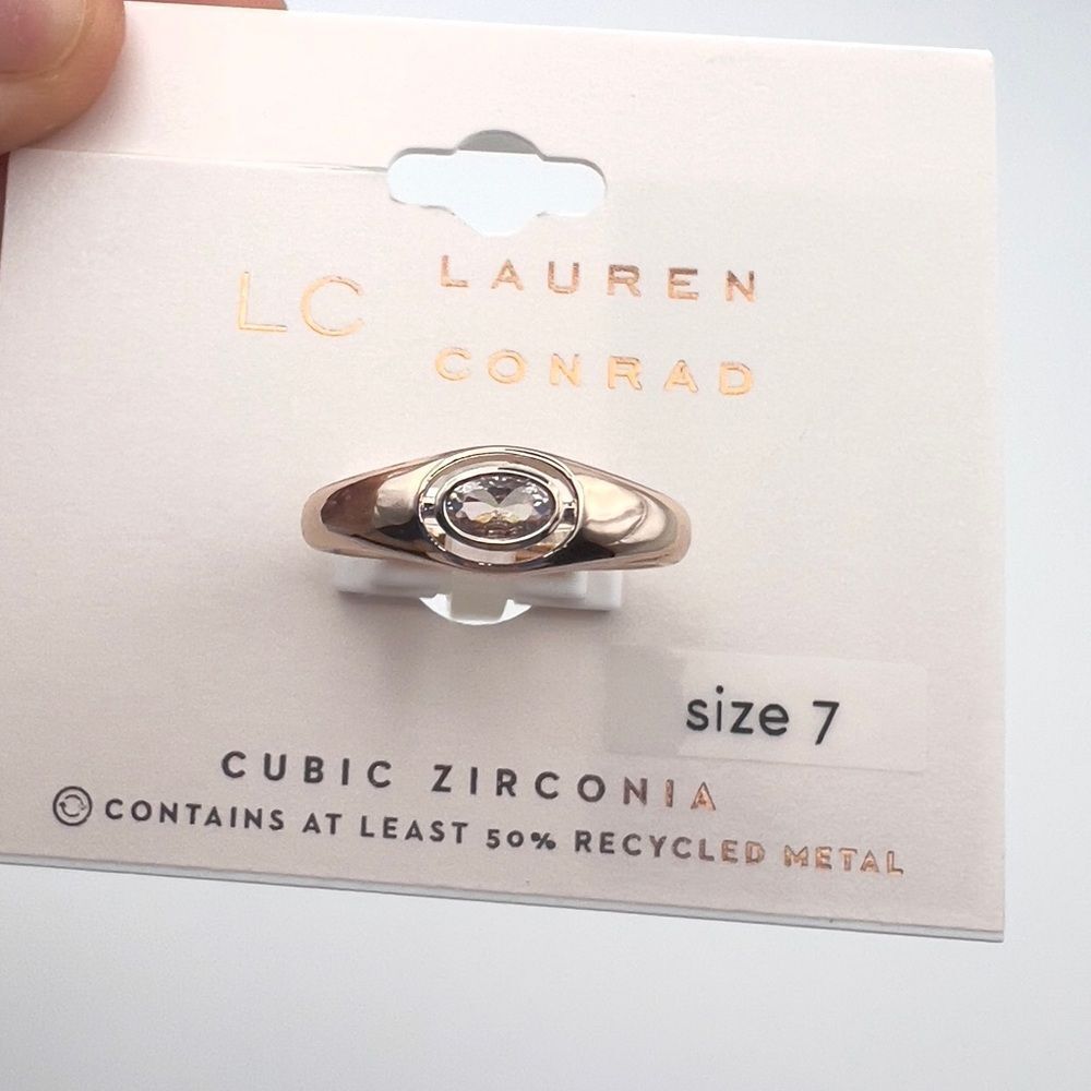 5/$25 LC Lauren Conrad Rose Gold Cubic Zirconia Ring